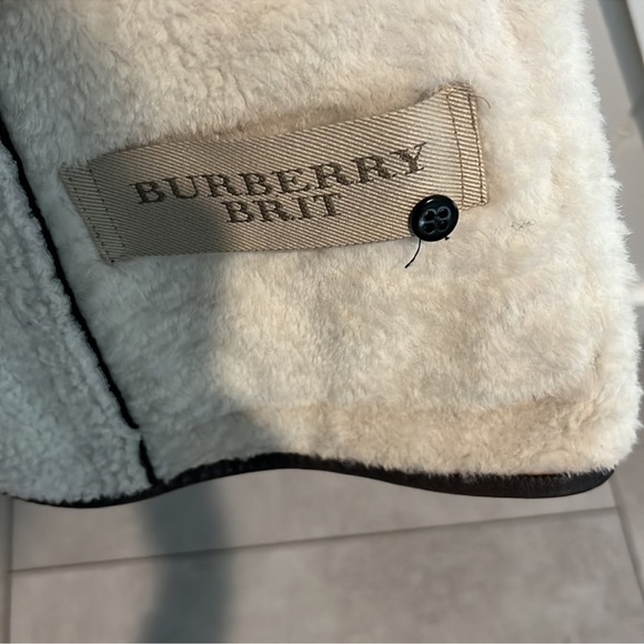 Burberry Brit shearling, leather and wool jacket - Picture 6 of 7